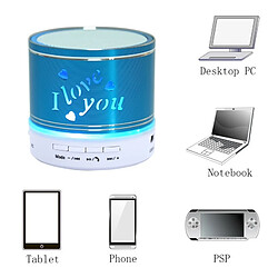 Avis Wewoo Mini enceinte Bluetooth bleu Mini Haut-Parleur Stéréo Portable, avec Micro Intégré et LED RGB, Appels Mains Libres & Carte TF & AUX IN, Distance Bluetooth: 10m