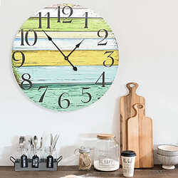 vidaXL Horloge murale Multicolore 60 cm MDF