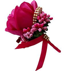 Stimulation Broche Fleur Rose Épingle De Mariage Corsage Épingle Rose Rouge