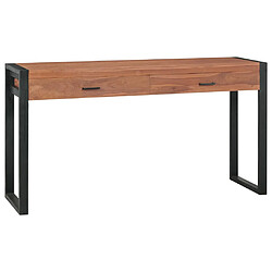 vidaXL Bureau avec 2 tiroirs 140x40x75 cm Bois de teck