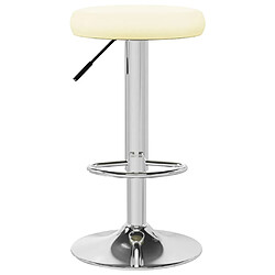 Avis vidaXL Tabourets de bar lot de 2 crème similicuir