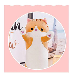 Universal Oreiller long coton mignon chat poupée peluche peluche jouet souple oreiller 50cm peluche oreiller