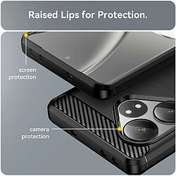 Avis Htdmobiles Coque pour Realme GT 6 et GT 6T 5G - housse etui silicone gel carbone + verre trempe - NOIR