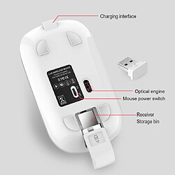 Yonis Souris Sans Fil Rechargeable Silencieuse Haute Résolution