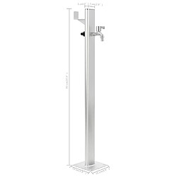 vidaXL Colonne à eau de jardin Aluminium 95 cm pas cher