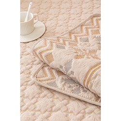 LUUCOZK Housse de siège de canapé antidérapante Protecteur de coussin de canapé -FQ-Blanc Beige-110x210CM pas cher