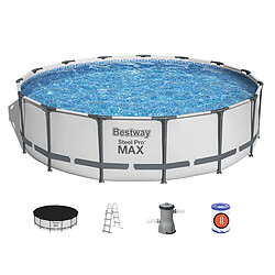 Avis Kit piscine tubulaire Bestway Steel Pro Max ronde 4,57 x 1,07 m + 6 cartouches de filtration + Kit d'entretien