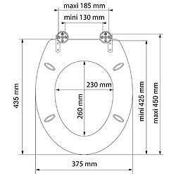 SCHÜTTE Siège de toilette avec fermeture en douceur BALANCE MDF pas cher