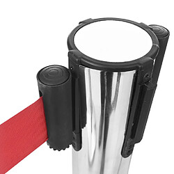 Avis vidaXL Barrière à bande rétractable 200 cm Rouge