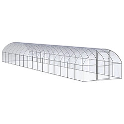 vidaXL Poulailler d'extérieur 3x16x2 m Acier galvanisé