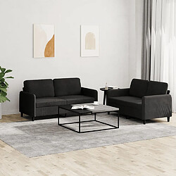 Maison Chic Ensemble de canapés 2 pcs, Canapé droit Sofa pour Salon noir velours -GKD314922