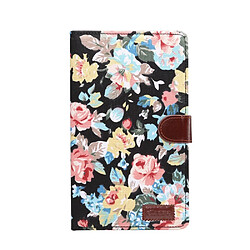 Etui en PU + TPU peau de fleur noir pour votre Samsung Galaxy Tab A 8.0 Wi-Fi (2019) T290/LTE T295