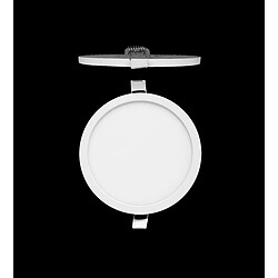 Inspired Downlight encastré LED ultra fin rond de 17,5 cm, 18 W, 4 000 K, 1 620 lm, blanc mat/acrylique givré, pilote inclus, 3 ans de garantie