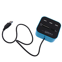 Lecteur de Carte Mémoire Externe USB2.0 Hub Combo Multi-ports pour Carte SD Carte Micro SD