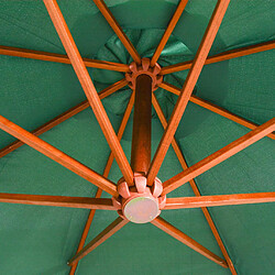 Acheter vidaXL Parasol suspendu avec poteau en bois 350 cm vert