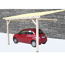 Carport mural 10.86m² bois - am3350stl - HABRITA