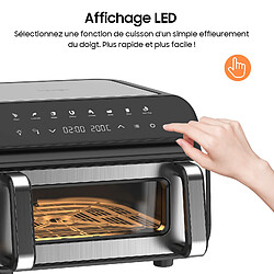 Friteuse à air ICEAGLE 10L - Double résistance - 8 programmes - 2000W - Noir