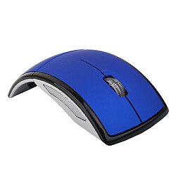 Souris Usb Souris Optique Arc De Pliage Pliable Sans Fil Ordinateur Portable Pc 2.4GHz Bleu pas cher