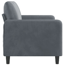 Acheter Maison Chic Canapé à 2 places,Sofa de Salon,Canapé droit Gris foncé 140 cm Velours -GKD555429