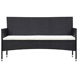 Acheter Maison Chic Salon de jardin 5 pcs + coussins - Mobilier/Meubles de jardin - Table et chaises d'extérieur Résine tressée Noir -MN19982