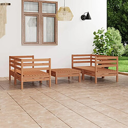 Maison Chic Salon de jardin 5 pcs - Table et chaises d'extérieur - Mobilier/Meubles de jardin Moderne Marron miel Bois de pin massif -MN36678