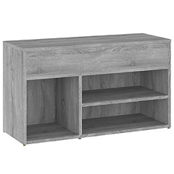 Maison Chic Banc à chaussures | Meuble de rangement à chaussures Meuble d'Entrée Sonoma gris 80x30x45 cm Bois d'ingénierie -MN51681 pas cher