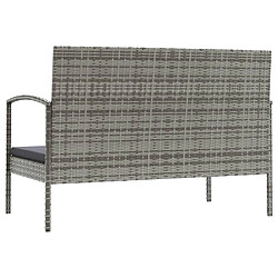 Acheter vidaXL Salon de jardin 8 pcs avec coussins résine tressée gris