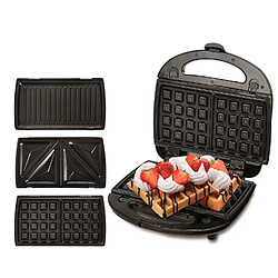 Avis Appareil à Sandwich maker 3 en 1, Plaques Interchangeables, Gaufrier, Grille, 1000, Noir, Camry, CR3024