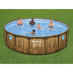 Piscine tubulaire Power Steel SwimVista avec hublots ronde 4,88 x 1,22 m - Bestway