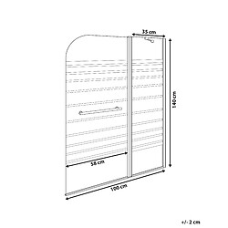 Avis Beliani Paroi de bain douche TUAPI 140 x 100 cm Noir