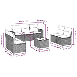 Avis Maison Chic Salon de jardin 8 pcs avec coussins | Ensemble de Table et chaises | Mobilier d'Extérieur gris résine tressée -GKD96432