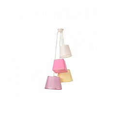 Onli Suspension NINETTA 4 Light Tissu,Métal Ivoire,Rose