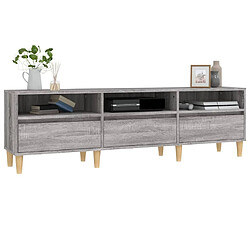 Acheter Maison Chic Meuble TV scandinave gris - Banc TV pour salon Sonoma 150x30x44,5 cm bois d'ingénierie -MN86678