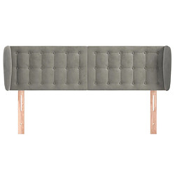 Avis Maison Chic Tête de lit scandinave avec oreilles,meuble de chambre Gris clair 147x23x78/88 cm Velours -MN21314