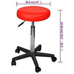 Acheter vidaXL Tabouret de bureau Rouge