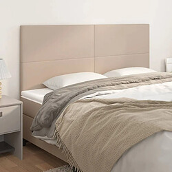 Maison Chic Lot de 4 Têtes de lit design pour chambre - Décoration de lit Cappuccino 90x5x78/88 cm Similicuir -MN97583