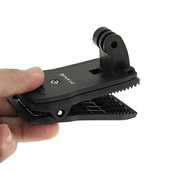 Wewoo Clip GoPro pour HERO6 / 5/5 Session / 4 Session / 4/3 + / 3/2/1, Xiaomi et autres caméras d'action 360 degrés rotation sac à dos chapeau Rec-montages fixation rapide Clamp Mount pas cher