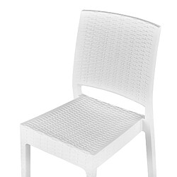 Beliani Chaise de jardin FOSSANO Matière synthétique Blanc pas cher