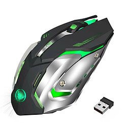 Universal Souris gaming rechargeable 2.4GHz sans fil HXSJ M10 avec récepteur USB souris rétroéclairée