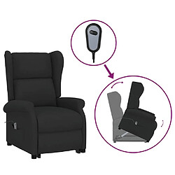 vidaXL Fauteuil Noir Tissu