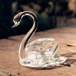 3x Cristal Cygne de Mariage en Cristal Statue d'ornement de Jardin Anniversaire Shower De Bébé