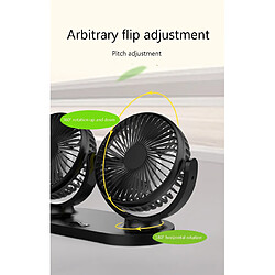 Universal 12V 24V Portable Mini Car Fan 3 Gears 360 Degrees Full Circle Réglable Car Cooling Double Head Fan Accessoires d'intérieur de voiture | Ventilateurs