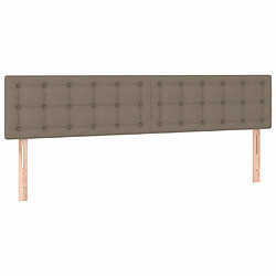 Acheter Maison Chic Tête de lit scandinave à LED,meuble de chambre Taupe 180x5x78/88 cm Tissu -MN18660