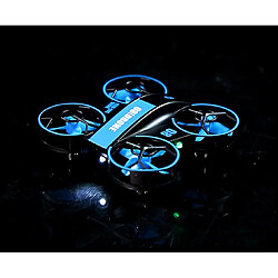 D74 2 Batterie Bleu Mini Drondrone UFO Vol Rotant Drone Drone Pression de l'air Fixe Hauteur Contrôle de la télécommande Toy avec lumière LED