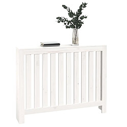 Avis vidaXL Cache-radiateur Blanc 108,5x19x84 cm Bois massif de pin