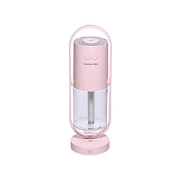 YP Select Creative USB rotatif coloré humidificateur de lumière portable pulvérisateur d'ions négatifs avec 200 ml réservoir d'eau-rose