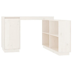 Maison Chic Bureau,Table de travail,bureau de travail pour chambre Blanc 110x50x75 cm Bois massif de pin -GKD91784