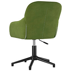 Acheter Helloshop26 Chaise fauteuil siège pivotante de bureau informatique étude clairvelours vert 02_0024185