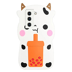 Coque en silicone motif dessin animé 3d avec bandoulière vache pour votre Samsung Galaxy S22 5G