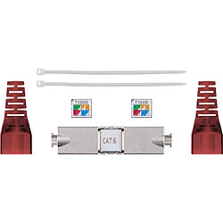 Acheter Goobay RJ45 réseau Adaptateur CAT 6 [1x LSA - 1x LSA] gris, rouge